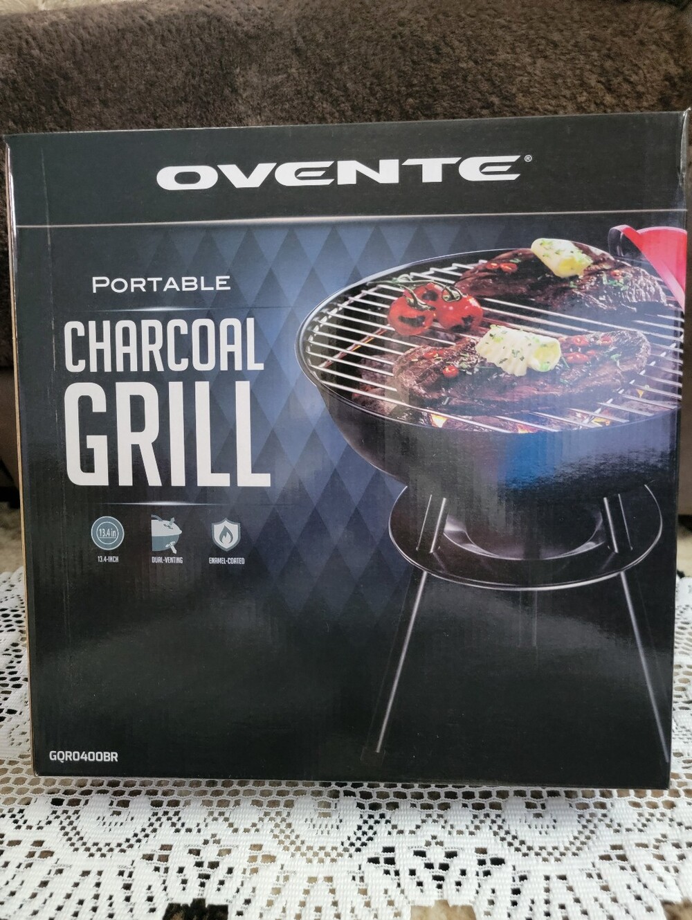 Ovente Portable (Outdoor Use Only) Charcoal Grill